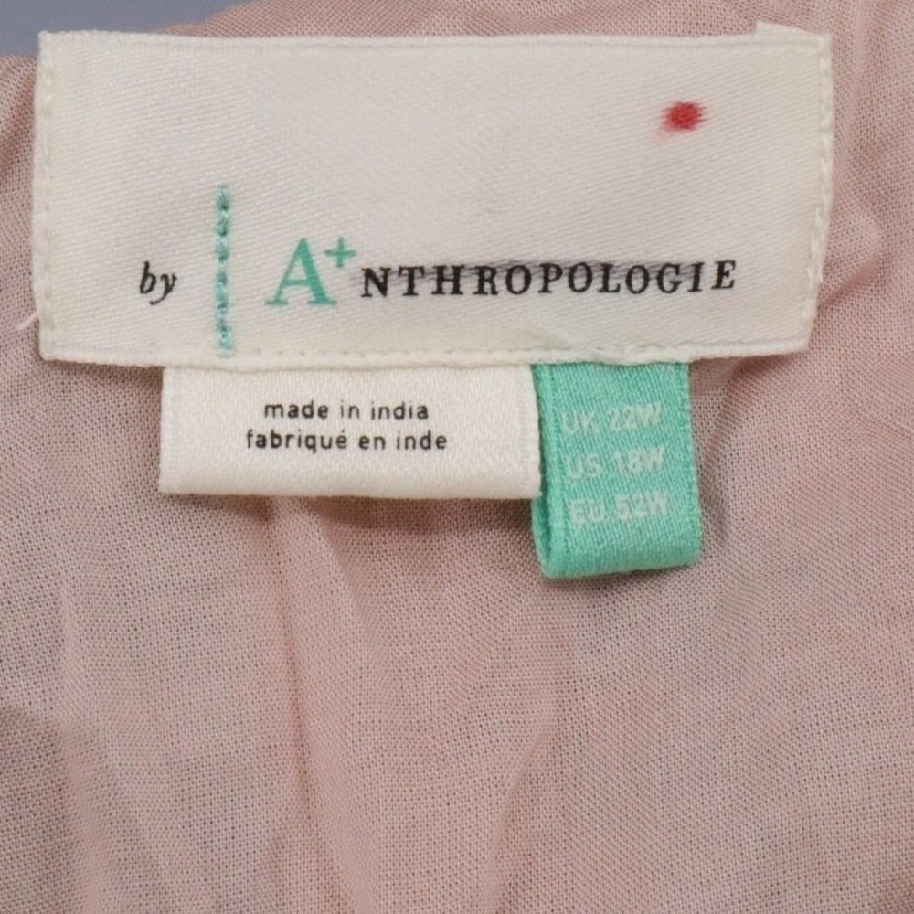 Anthropologie Multicolor Print Wrap Top Midi Skirt Set Long Sleeve Size 22W - Picture 8 of 10